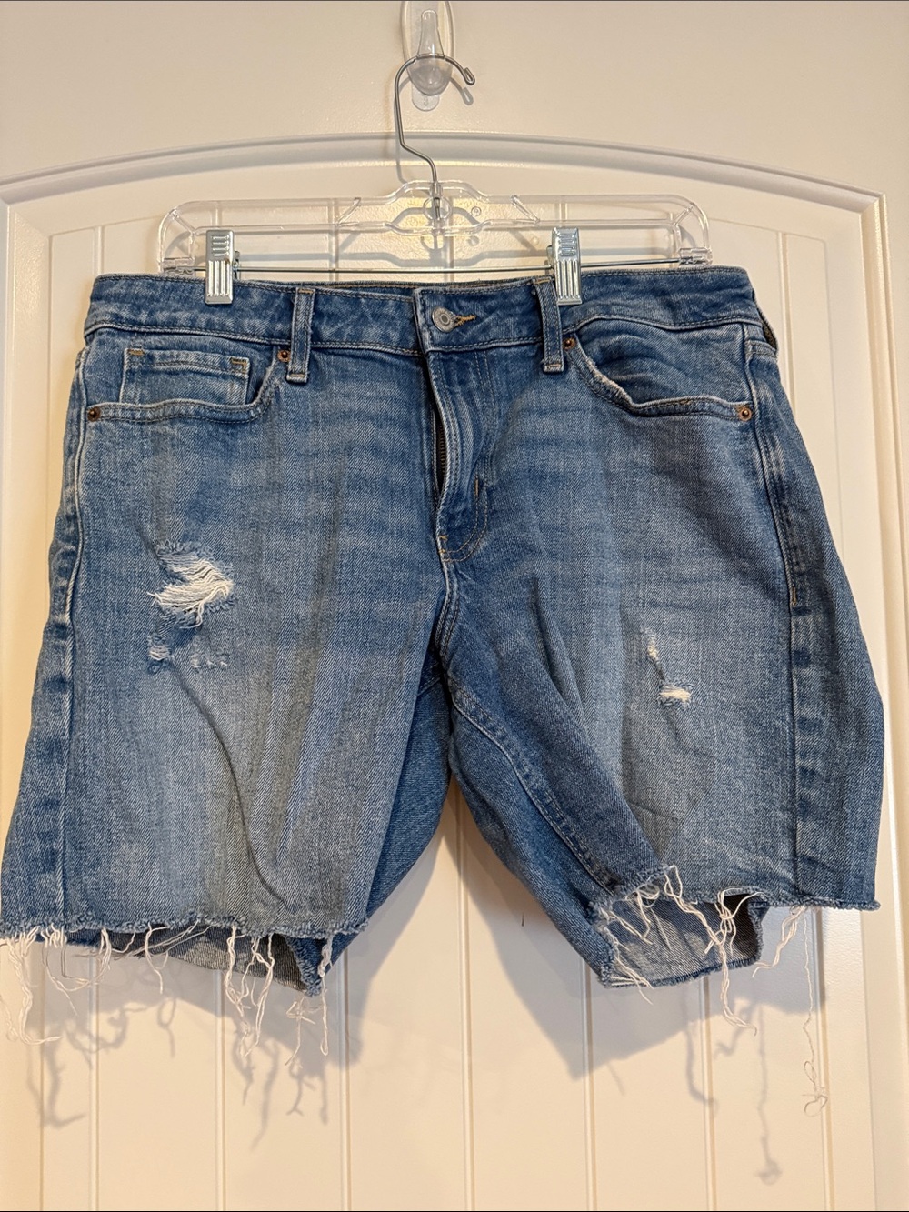 Old Navy Blue Distressed Denim Jean Shorts